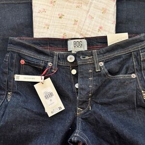 BDG Women's Dark Indigo Skinny Jeans with Contrast Stitching